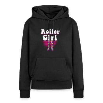 Inline Skater - Frauen Premium Bio Hoodie - Schwarz - Vorne - Julia (174cm)
