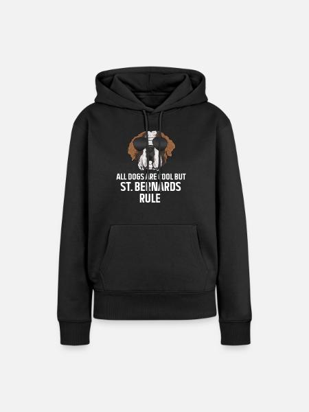 Bernhardiner St. Bernhardshund Hund - Frauen Premium Bio Hoodie - Schwarz
