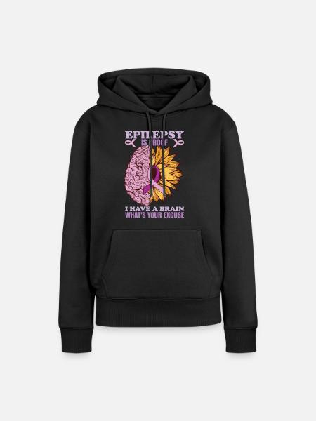 Epilepsie ist der Beweis - Frauen Premium Bio Hoodie - Schwarz