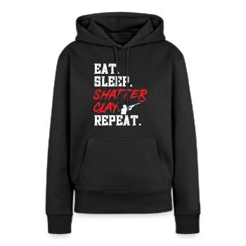 Trapschießen Skeet Tontaubenschießen - Frauen Premium Bio Hoodie - Schwarz - Vorne - Julia (174cm)