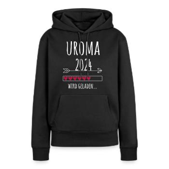 werdende Uroma 2024 Schwangerschaft Uromi Geschenk - Frauen Premium Bio Hoodie - Schwarz - Vorne - Julia (174cm)