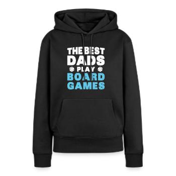 Meilleurs Pères Jouent Jeux de Plateau Cadeau - Sweat à capuche Premium bio Femme - noir - Devant - Julia (174cm)