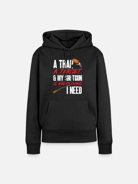 Trapschießen Skeet Tontaubenschießen - Frauen Premium Bio Hoodie - Schwarz