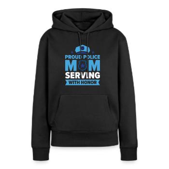 Polizei Muttertag Cop Officer Strafverfolgung - Frauen Premium Bio Hoodie - Schwarz - Vorne - Julia (174cm)