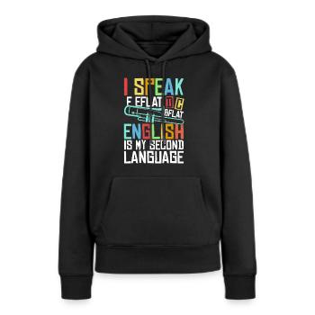Spielmannszug Posaune Blaskapelle Posaune - Frauen Premium Bio Hoodie - Schwarz - Vorne - Julia (174cm)