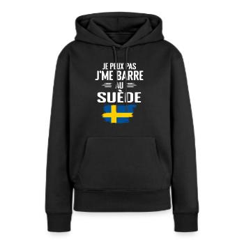 Ich kann nicht in Schweden bar sein - Frauen Premium Bio Hoodie - Schwarz - Vorne - Julia (174cm)