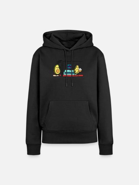 Avocado Kino - Frauen Premium Bio Hoodie - Schwarz