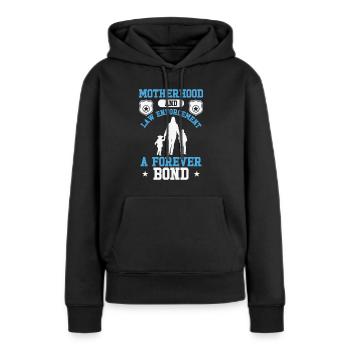 Polizei Muttertag Cop Officer Strafverfolgung - Frauen Premium Bio Hoodie - Schwarz - Vorne - Julia (174cm)