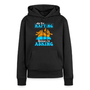 Rafting Rafting en eau vive - Sweat à capuche Premium bio Femme - noir - Devant - Julia (174cm)