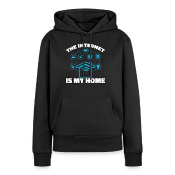 Web Entwickler Webdeveloper Cool - Frauen Premium Bio Hoodie - Schwarz - Vorne - Julia (174cm)