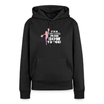 Cheerleader - Sweat à capuche Premium bio Femme - noir - Devant - Julia (174cm)