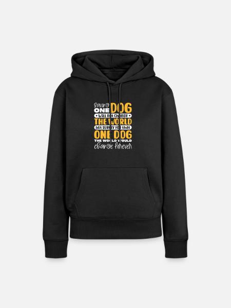 Tierrettung - Frauen Premium Bio Hoodie - Schwarz