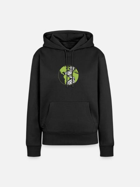 Klimawandel - Frauen Premium Bio Hoodie - Schwarz