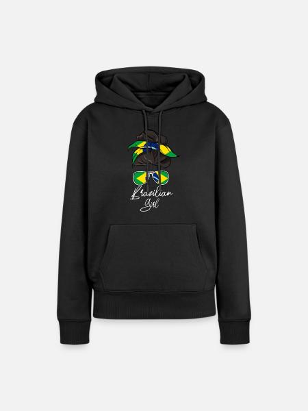 Brasilien - Frauen Premium Bio Hoodie - Schwarz