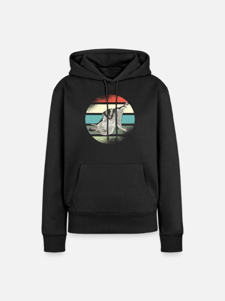 Kurzkopfgleitbeutler Sugar Glider - Frauen Premium Bio Hoodie - Schwarz