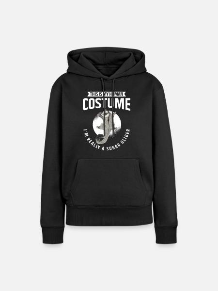 Kurzkopfgleitbeutler Sugar Glider - Frauen Premium Bio Hoodie - Schwarz