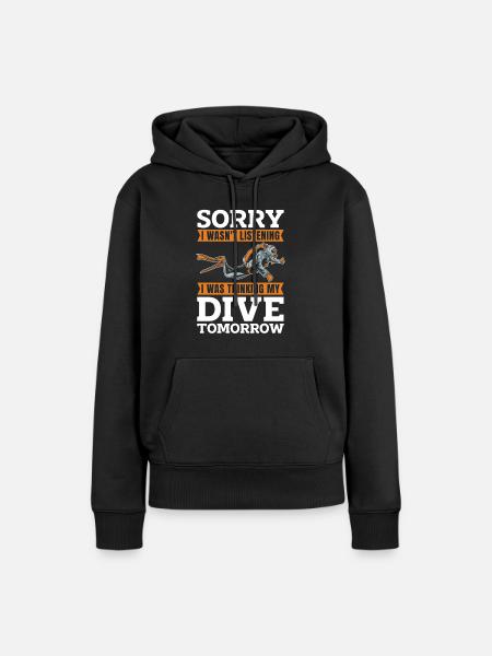 Tauchen Taucher Kommerzielles Tauchen - Frauen Premium Bio Hoodie - Schwarz