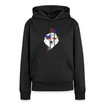 Chile - Frauen Premium Bio Hoodie - Schwarz - Vorne - Julia (174cm)