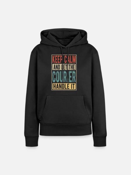 Kurier Retro Geschenk - Frauen Premium Bio Hoodie - Schwarz