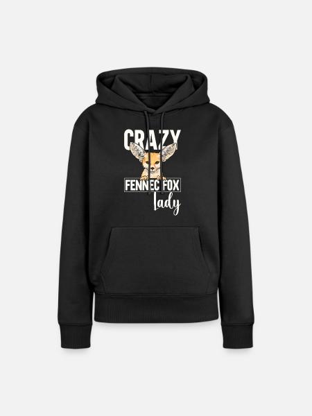 Fennek Fuchs Fennec Fox Wüstenfuchs - Frauen Premium Bio Hoodie - Schwarz