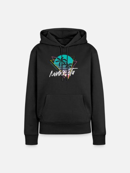 Minnesota - Frauen Premium Bio Hoodie - Schwarz