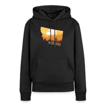 Montana - Sweat à capuche Premium bio Femme - noir - Devant - Julia (174cm)
