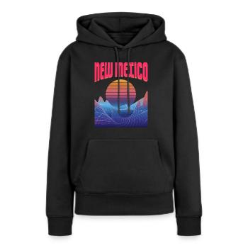 New Mexico - Frauen Premium Bio Hoodie - Schwarz - Vorne - Julia (174cm)