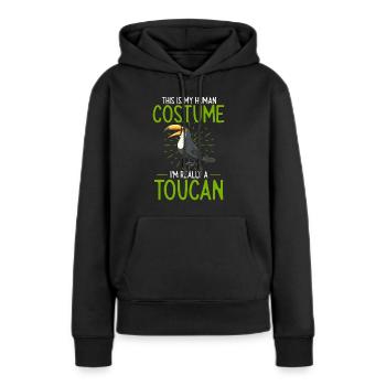 Tukan Vogel Regenwald - Frauen Premium Bio Hoodie - Schwarz - Vorne - Julia (174cm)
