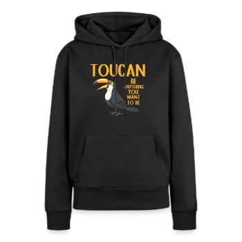 Tukan Vogel Regenwald - Frauen Premium Bio Hoodie - Schwarz - Vorne - Julia (174cm)