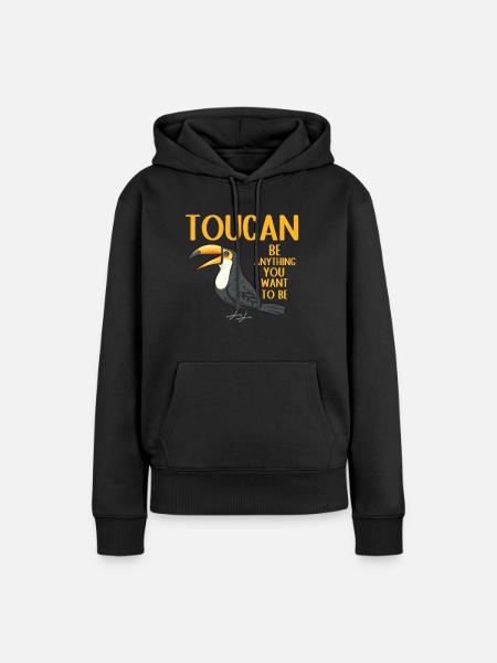 Tukan Vogel Regenwald - Frauen Premium Bio Hoodie - Schwarz