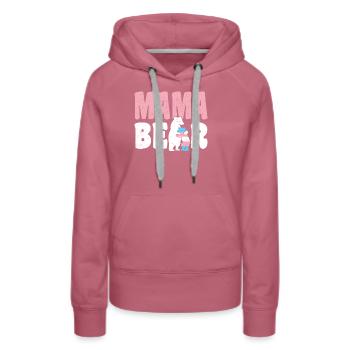 Mama Bear - Women’s Premium Organic Hoodie - mauve - Front - Isabella (175cm)