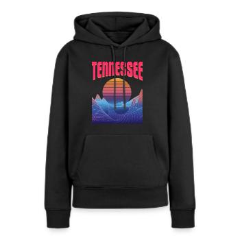 Tennessee - Frauen Premium Bio Hoodie - Schwarz - Vorne - Julia (174cm)