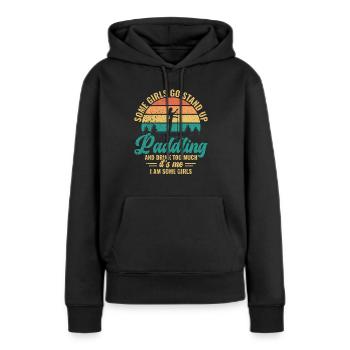 Stand Up Paddling & Alcohol - SUP Stand-Up Paddle - Women’s Premium Organic Hoodie - black - Front - Julia (174cm)
