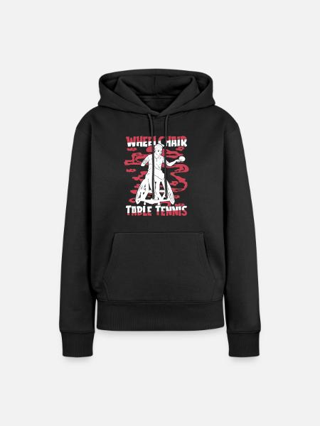 Tischtennis Pingpong Rollstuhl - Frauen Premium Bio Hoodie - Schwarz