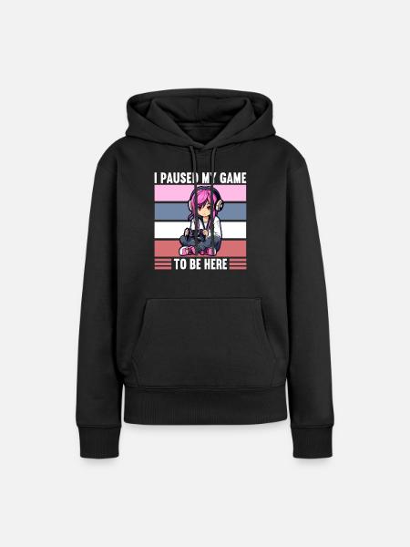 Konsola do gier PC Gamer Girl Gamer Girl - Ekologiczna damska bluza z kapturem Premium - czarny