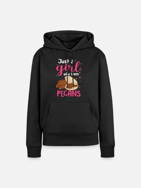 Pecannüsse Nüsse Geschenk - Frauen Premium Bio Hoodie - Schwarz