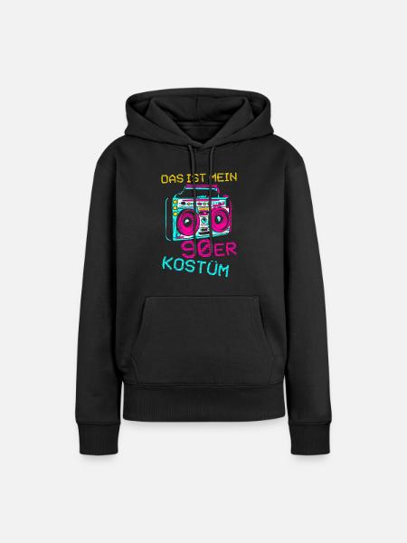 Das ist mein 90er Kostüm - Frauen Premium Bio Hoodie - Schwarz