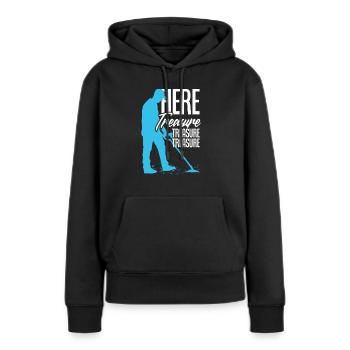 Détecteur de métaux à sondage amusant - Sweat à capuche Premium bio Femme - noir - Devant - Julia (174cm)