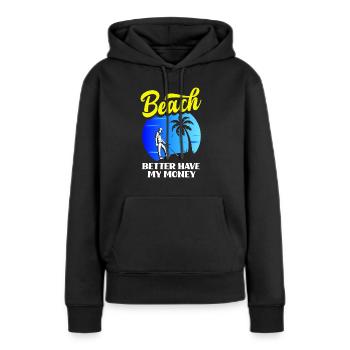 Détecteur de métaux à sondage amusant - Sweat à capuche Premium bio Femme - noir - Devant - Julia (174cm)