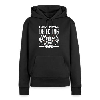 Détecteur de métaux à sondage amusant - Sweat à capuche Premium bio Femme - noir - Devant - Julia (174cm)
