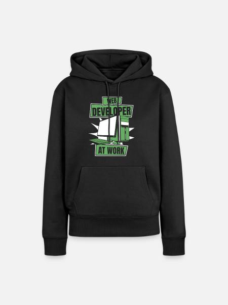 Web Entwickler Webdeveloper Cool - Frauen Premium Bio Hoodie - Schwarz