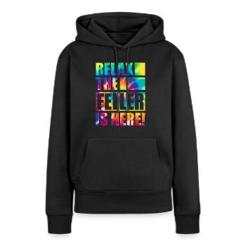 Feller Lustiger Spruch - Frauen Premium Bio Hoodie - Schwarz - Vorne - Julia (174cm)