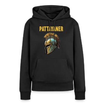 Vintage Thailand Thai Pattayaner Pattaya - Frauen Premium Bio Hoodie - Schwarz - Vorne - Julia (174cm)