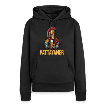 Vintage Thailand Thai Pattayaner Pattaya - Frauen Premium Bio Hoodie - Schwarz - Vorne - Julia (174cm)