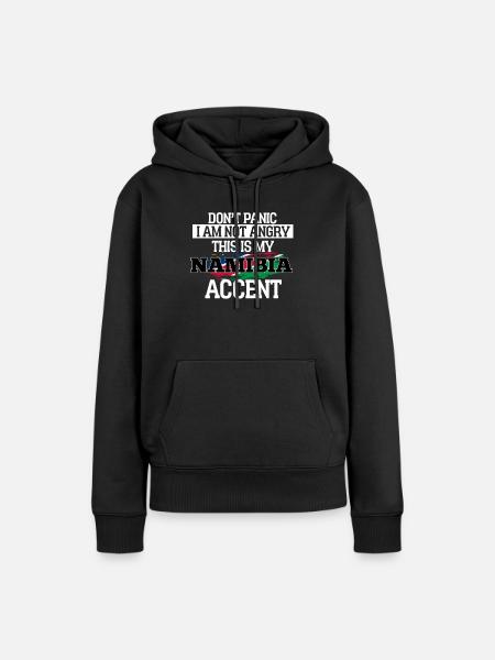Namibia - Frauen Premium Bio Hoodie - Schwarz