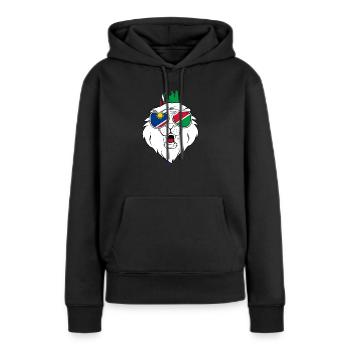 Namibie - Sweat à capuche Premium bio Femme - noir - Devant - Julia (174cm)