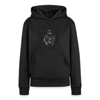 Buh Polizei, Buh Kriminelle! Polizist Halloween - Frauen Premium Bio Hoodie - Schwarz - Vorne - Julia (174cm)