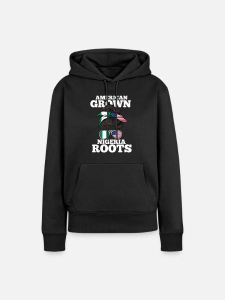 Nigeria - Frauen Premium Bio Hoodie - Schwarz