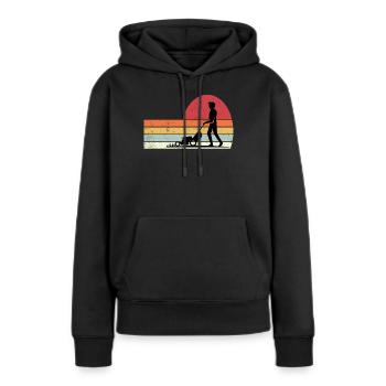 Tondeuse - Sweat à capuche Premium bio Femme - noir - Devant - Julia (174cm)