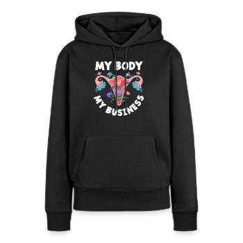 Feminismus Feministin - Frauen Premium Bio Hoodie - Schwarz - Vorne - Julia (174cm)
